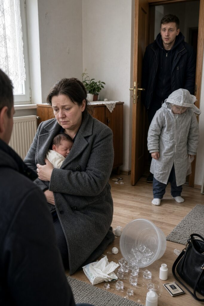 Sąsiadka ratuje płaczącego noworodka zimą