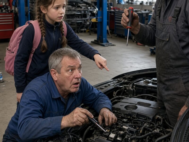 Mechanik wyrwał śrubokręt z ręki 10-letniej dziewczynki. Chwilę później jej krzyk ujawnił sekret ukryty pod maską luksusowego auta